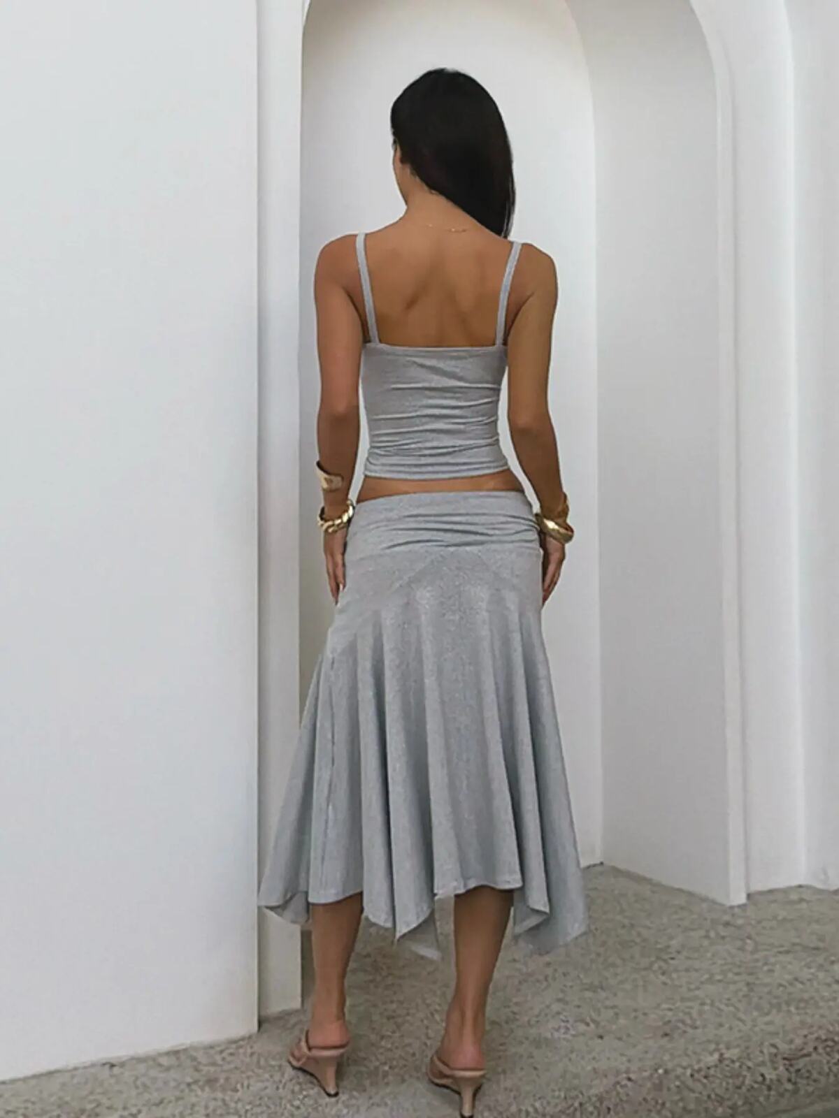 Effortless Elegance Ruffle Skirt & Camisole