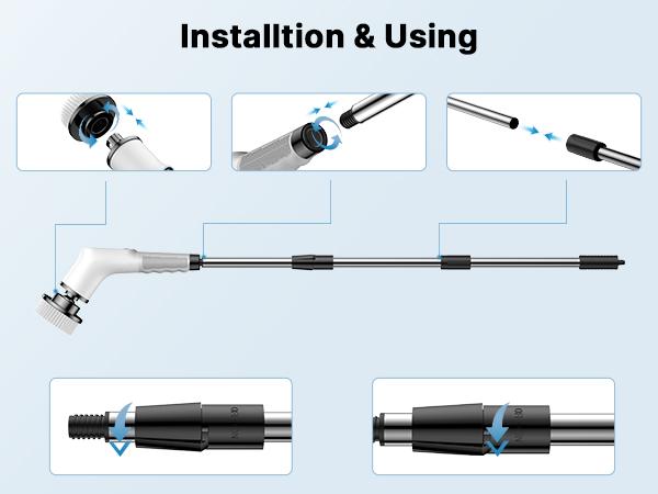 Electric Spin Scrubber, Cordless Power Scrubber Cleaning Tool