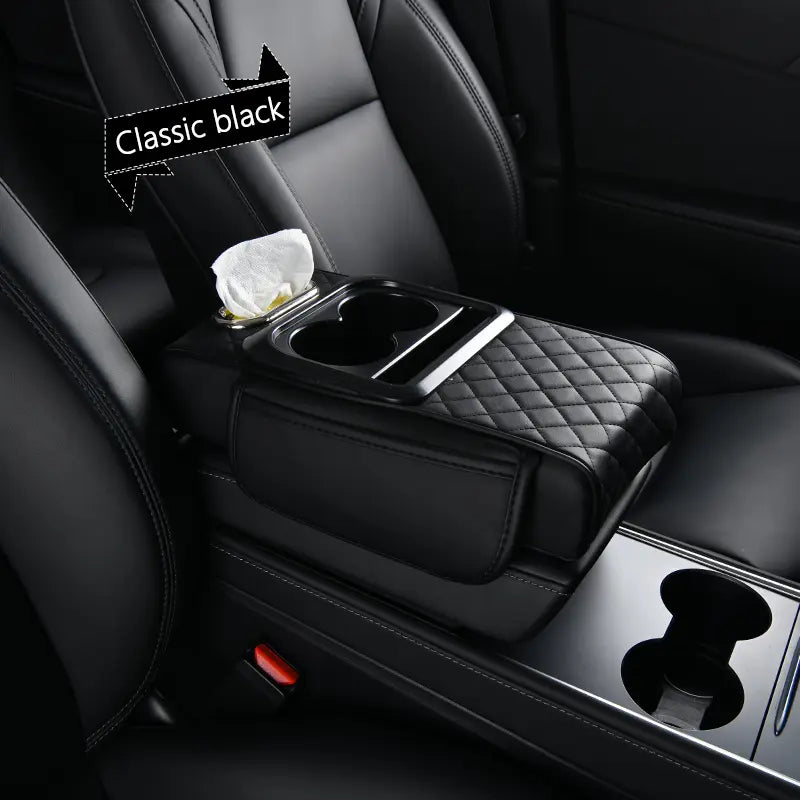 Drive Without Pain, Organize Without Mess: 4-in-1 Luxury Armrest Console