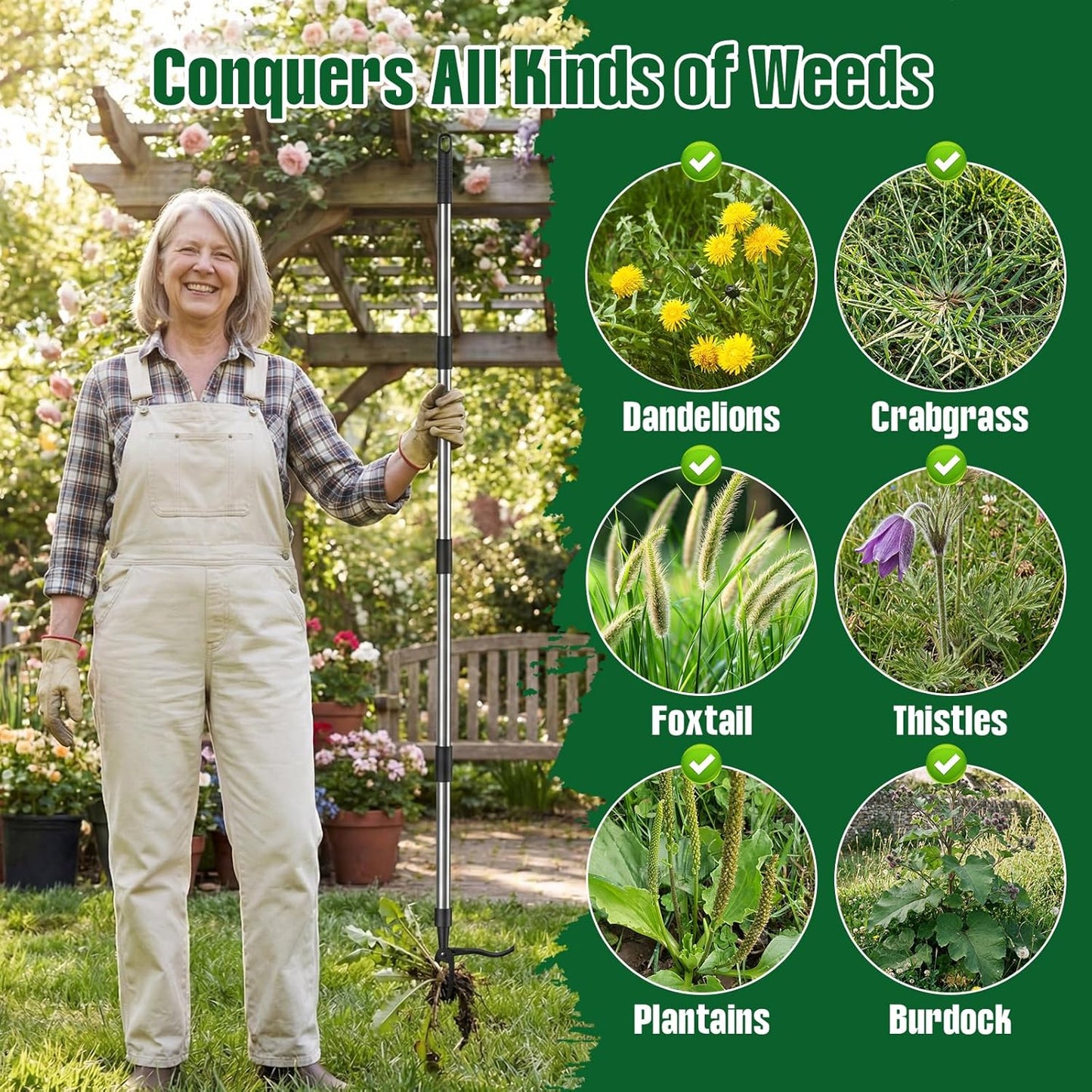 Eliminate Weeds in Seconds Without Bending or Kneeling