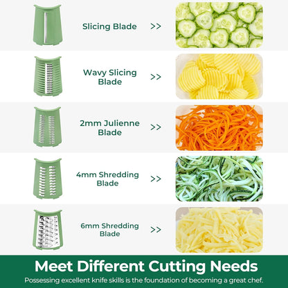 Effortless Prep, Masterful Results: The 5-in-1 Ultimate Rotary Grater