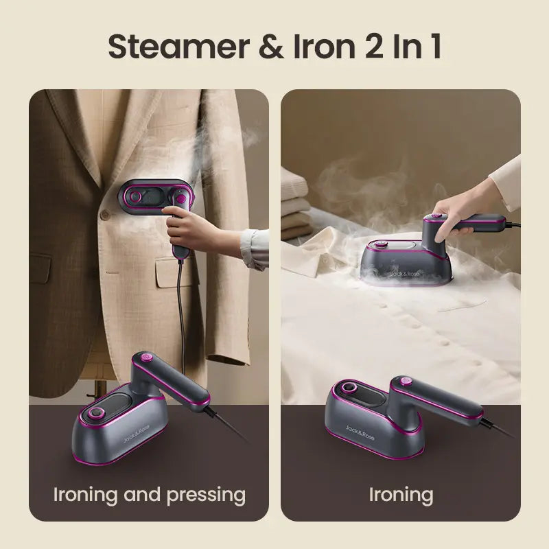 Wrinkle-Free in 15 Seconds: The Professional 2-in-1 Garment Steamer