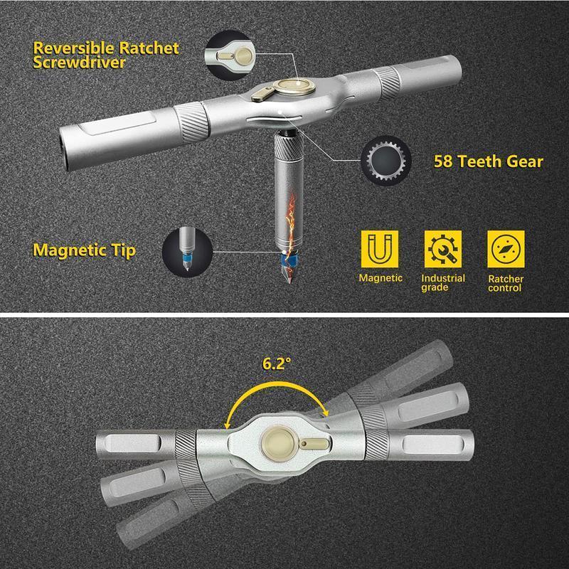 24-in-1 Transforming Ratchet Wrench & Screwdriver Set