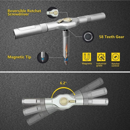24-in-1 Transforming Ratchet Wrench & Screwdriver Set
