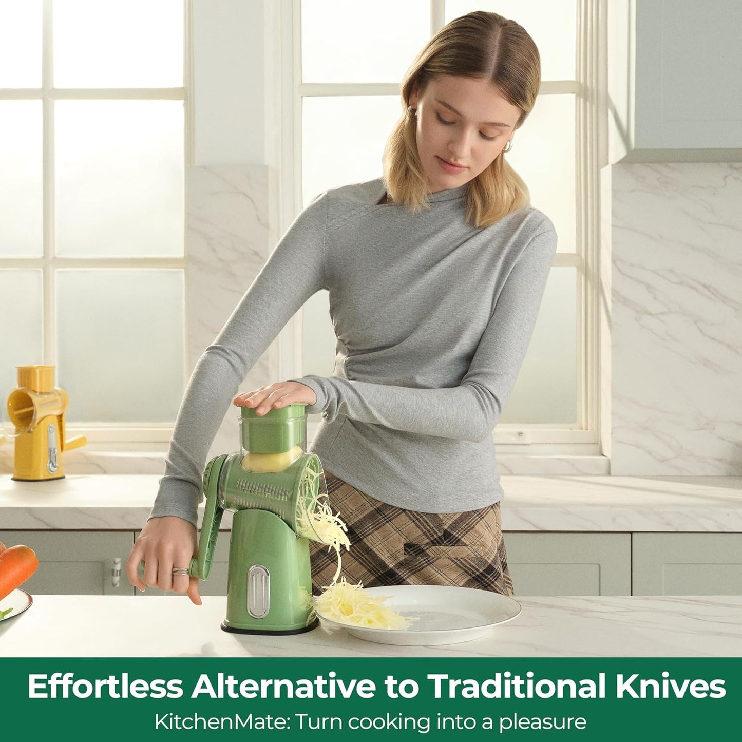 Effortless Prep, Masterful Results: The 5-in-1 Ultimate Rotary Grater