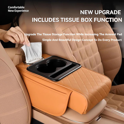Drive Without Pain, Organize Without Mess: 4-in-1 Luxury Armrest Console