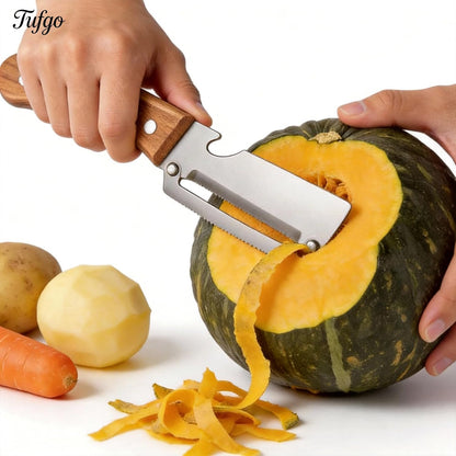 Peel, Open, Repeat: The Ultimate 2-in-1 Stainless Steel Peeler