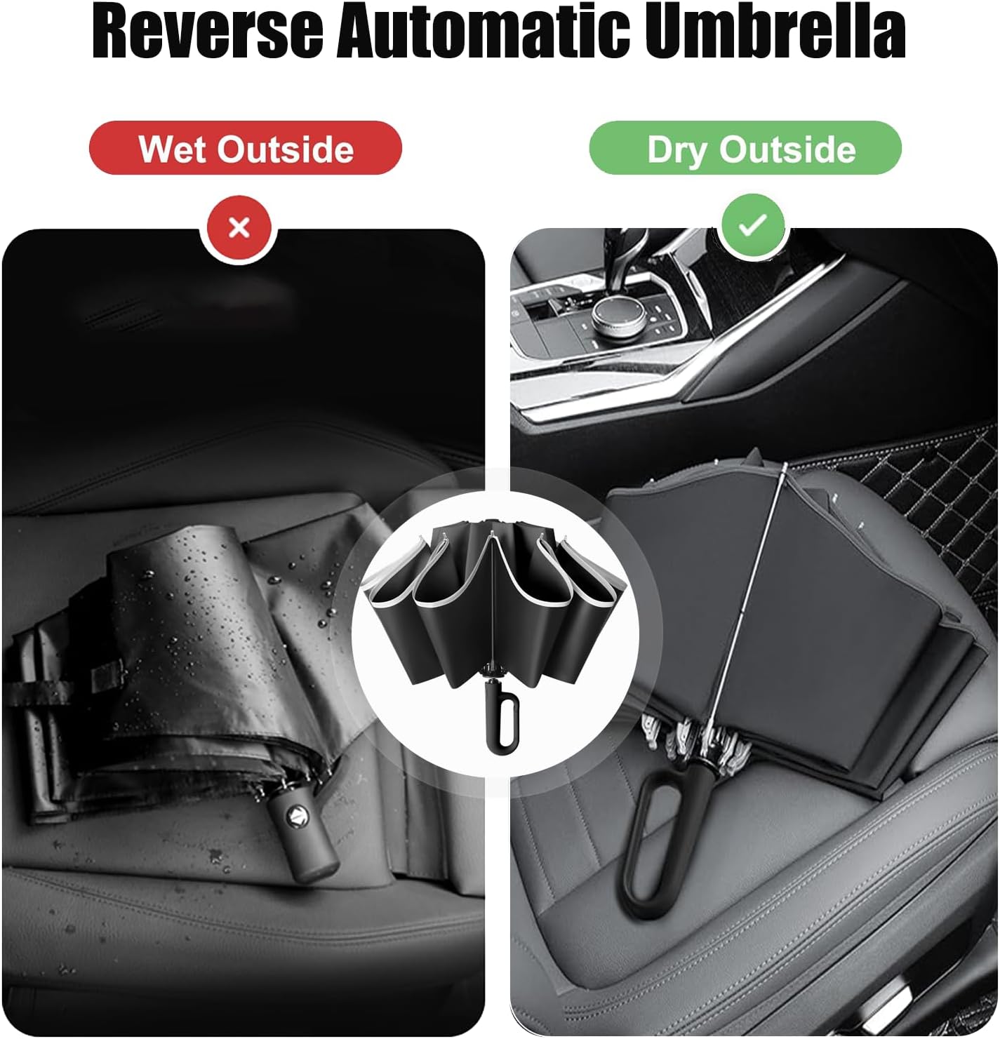 Stay Bone-Dry from Car to Door with the Ultimate Inverted Umbrella