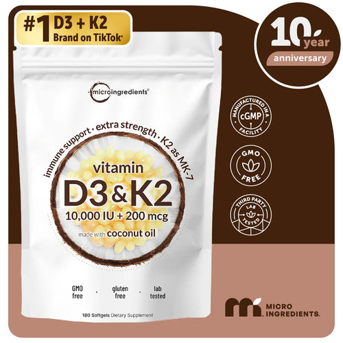 Maximize Bone Strength & Immunity with High-Potency Vitamin D3 + K2