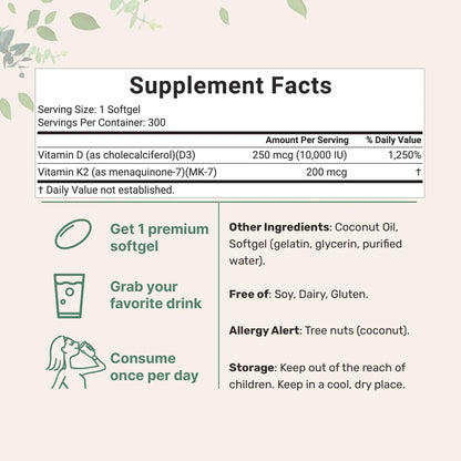 Maximize Bone Strength & Immunity with High-Potency Vitamin D3 + K2