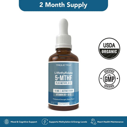 Maximize Cellular Vitality: High-Potency 15mg L-Methylfolate Booster