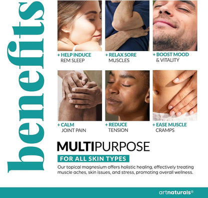 Pure Magnesium Therapy Spray for Natural Muscle & Sleep Relief