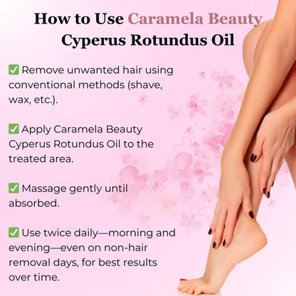 Stop Unwanted Hair Growth Naturally with Pure Cyperus Rotundus Oil