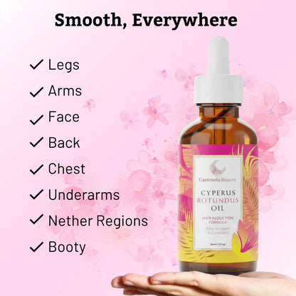 Stop Unwanted Hair Growth Naturally with Pure Cyperus Rotundus Oil