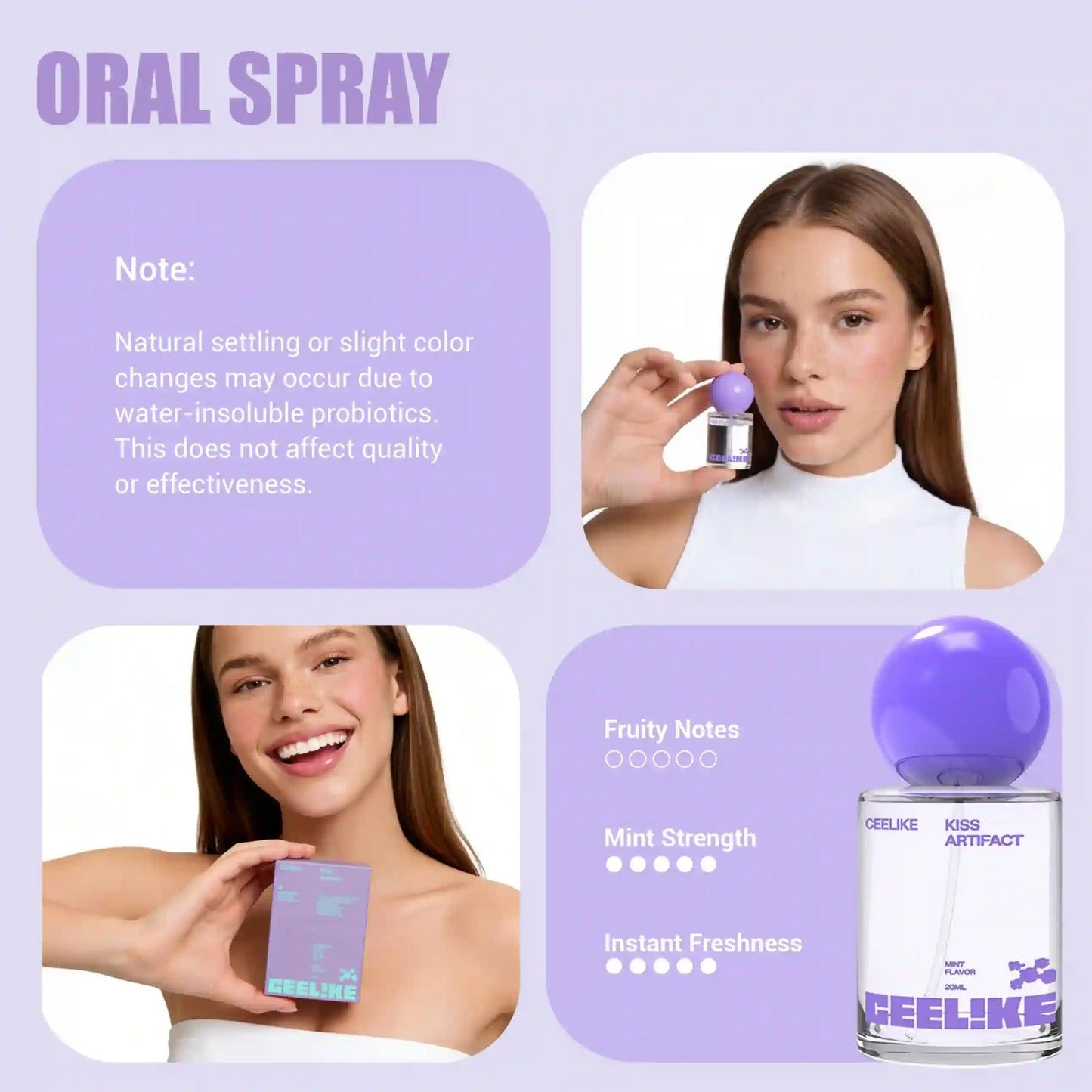Instant Freshness & Odor Neutralizing Probiotics Oral Spray