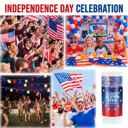 Vibrant 4th of July Face & Body Glitter Stick