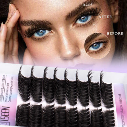 Eyelash Cluster Kit, D-Curl Volume Cluster Lash Extensions Set