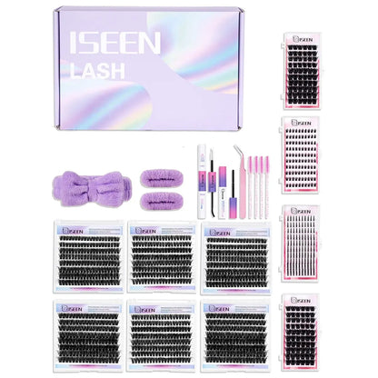 Eyelash Cluster Kit, D-Curl Volume Cluster Lash Extensions Set