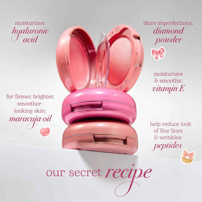 2-in-1 Radiant Cream & Powder Blush Duo with Dual-Ended Brush