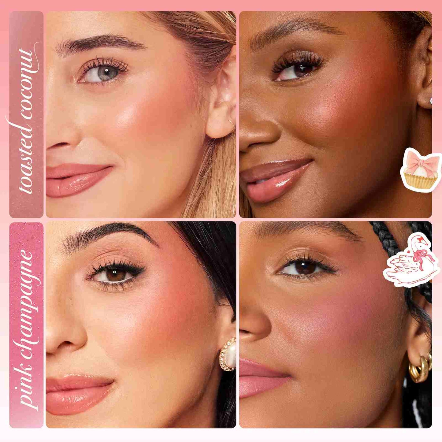 2-in-1 Radiant Cream & Powder Blush Duo with Dual-Ended Brush