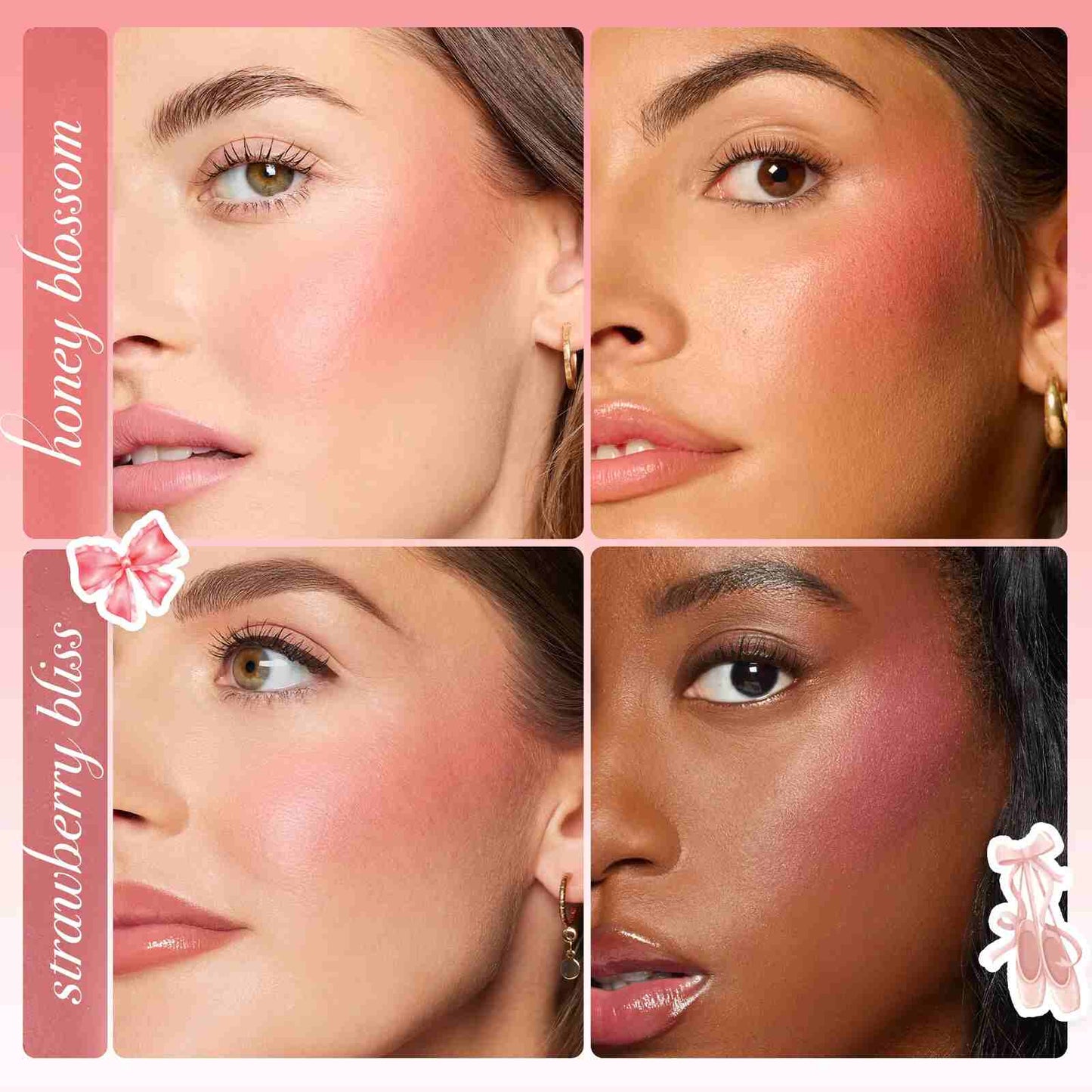 2-in-1 Radiant Cream & Powder Blush Duo with Dual-Ended Brush
