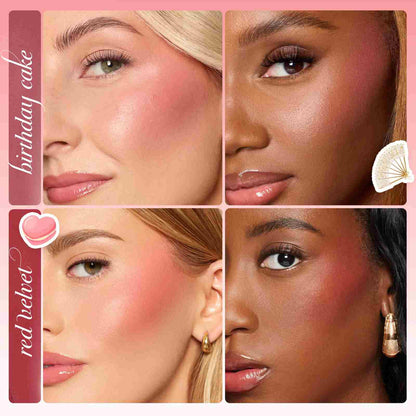 2-in-1 Radiant Cream & Powder Blush Duo with Dual-Ended Brush