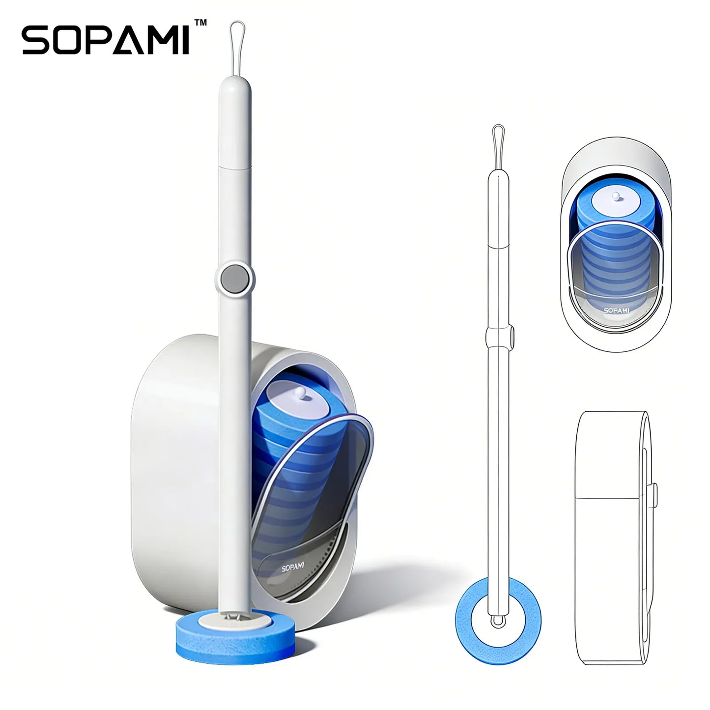 Reusable Toilet Wand with Eco-Friendly Dissolvable Refills