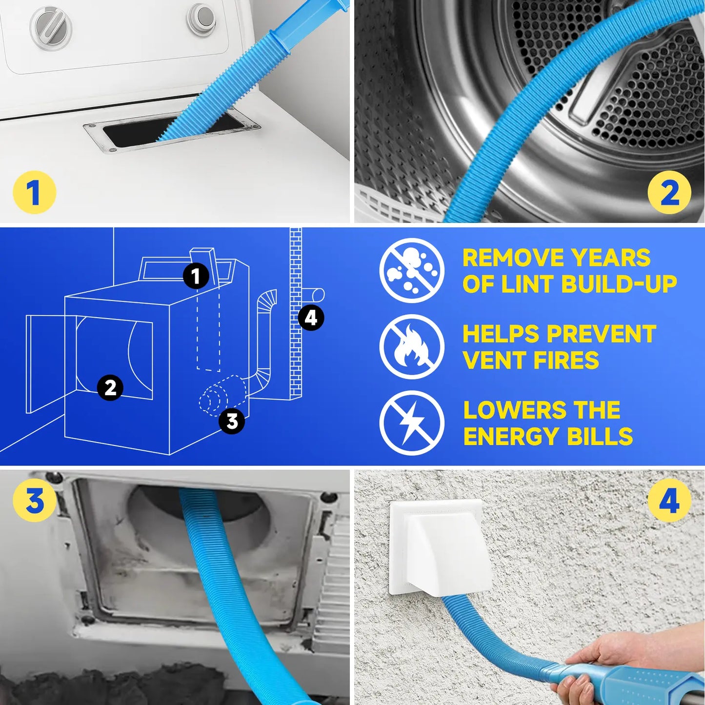 Universal Dryer Vent Vacuum Attachment