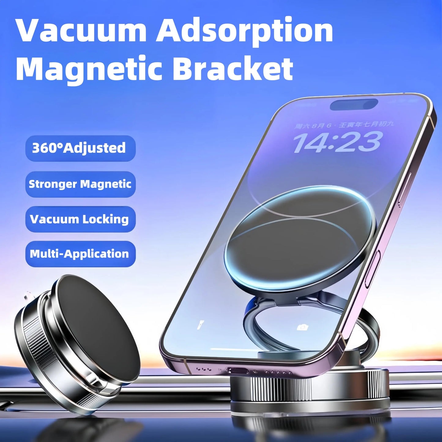 Ultra-Slim Magnetic Phone Stand with Invisible Car Mount