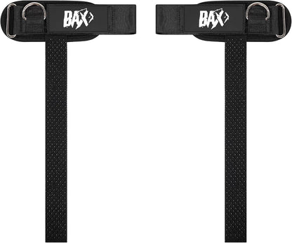 Premium Cuffed D-Ring Lifting Straps | Heavy Duty Wrist Support for Gym Training