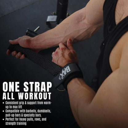 Premium Cuffed D-Ring Lifting Straps | Heavy Duty Wrist Support for Gym Training