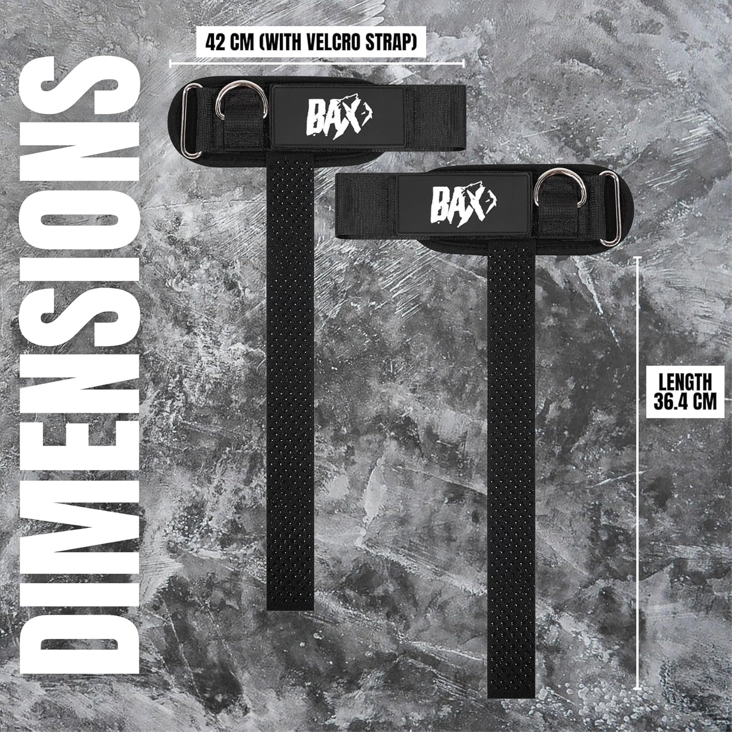 Premium Cuffed D-Ring Lifting Straps | Heavy Duty Wrist Support for Gym Training