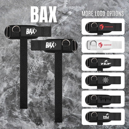 Premium Cuffed D-Ring Lifting Straps | Heavy Duty Wrist Support for Gym Training