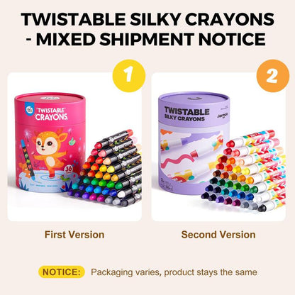 Jumbo Silky Twist Crayons for Toddlers – Easy Grip Washable Coloring Crayons for Kids, Non-Toxic Art Supplies & Creative Gift Set
