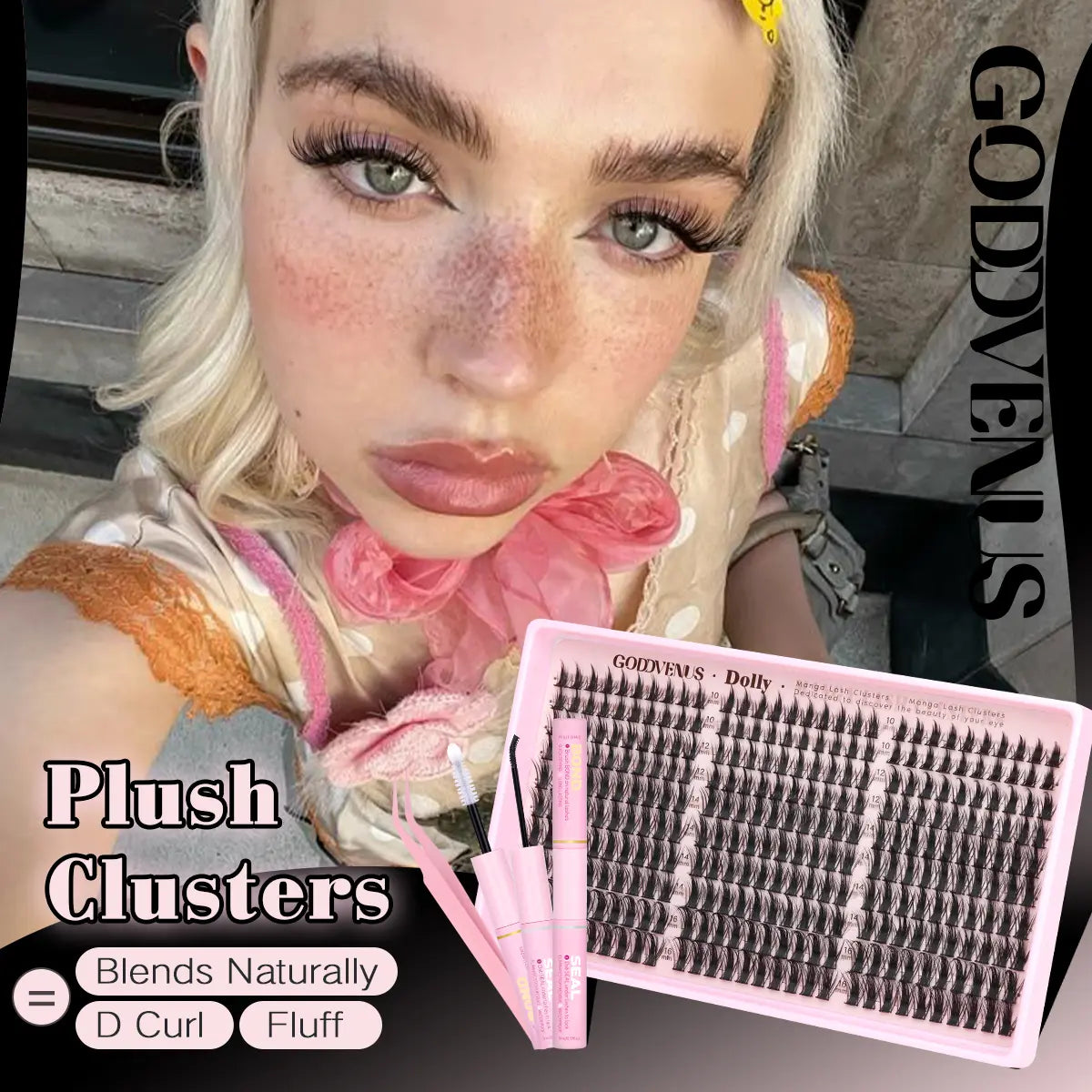 Plush D Curl Spider Lash Clusters