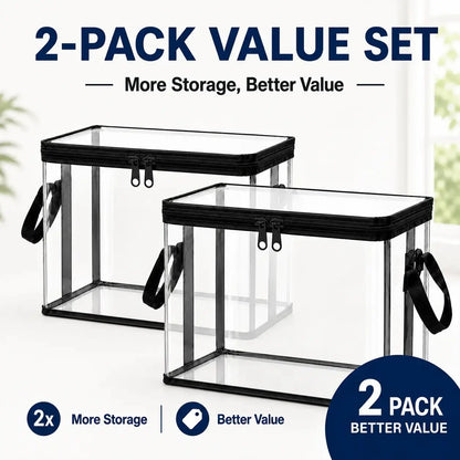 Heavy-Duty Multipurpose Plastic Storage Crates with Handles – Stackable & Collapsible Utility Bins