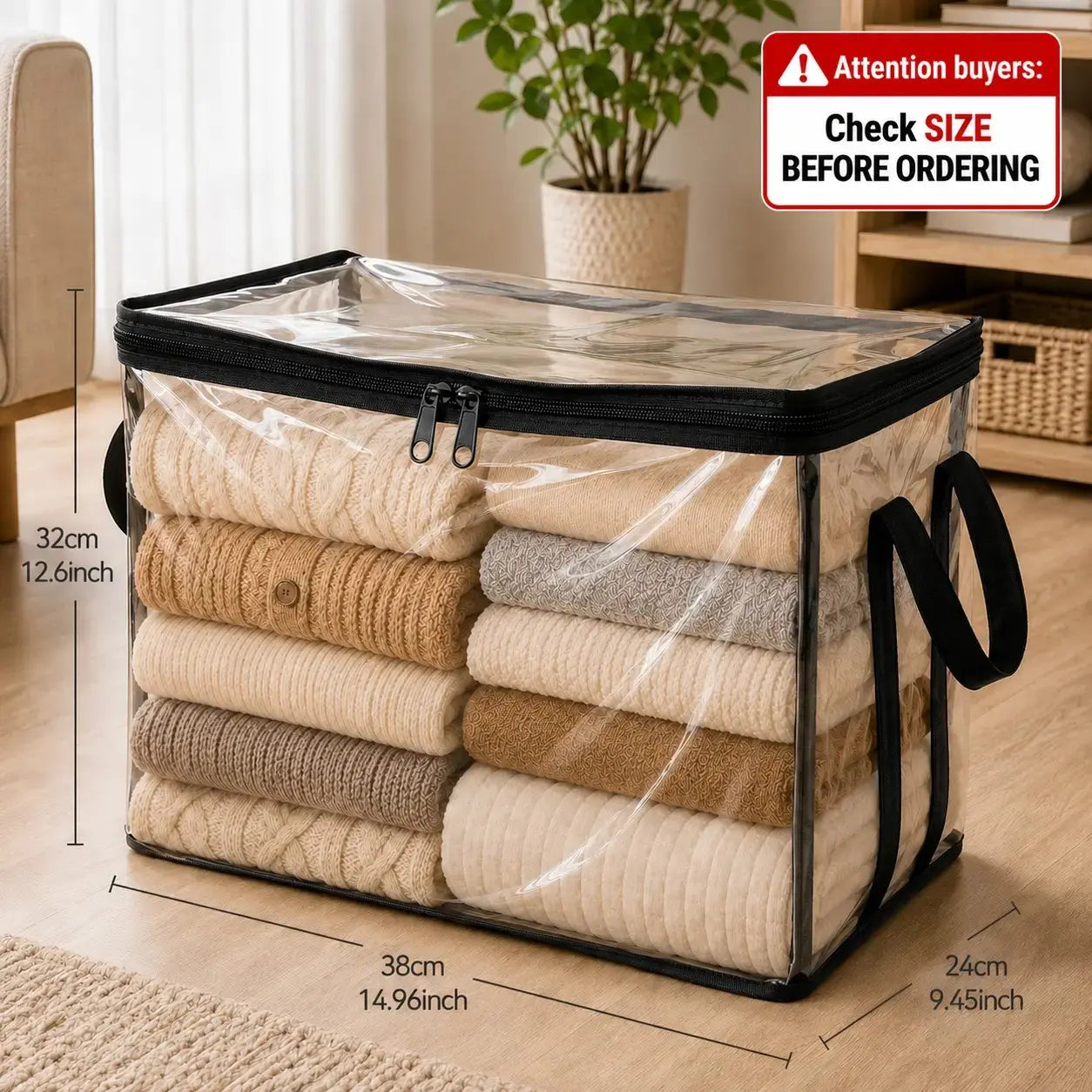 Heavy-Duty Multipurpose Plastic Storage Crates with Handles – Stackable & Collapsible Utility Bins
