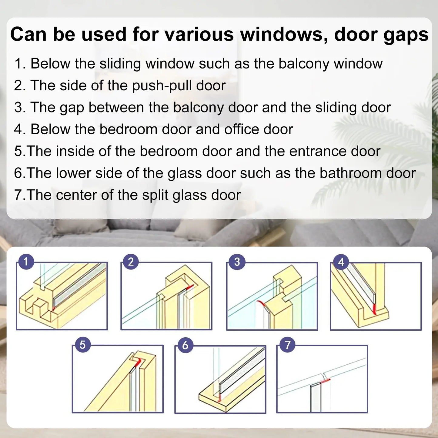 Stop Drafts, Noise & Bugs Instantly – The Ultimate All-Weather Self-Adhesive Door Seal