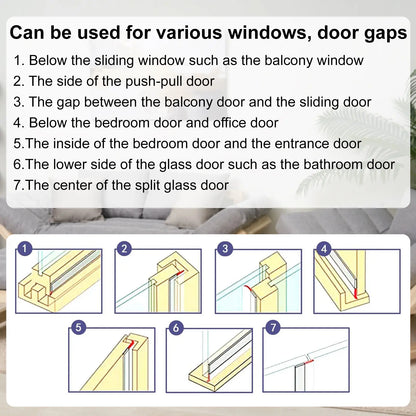 Stop Drafts, Noise & Bugs Instantly – The Ultimate All-Weather Self-Adhesive Door Seal