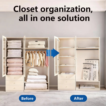 Shrink Your Luggage by 80% with the Ultimate Cordless Travel Vacuum Storage Kit!