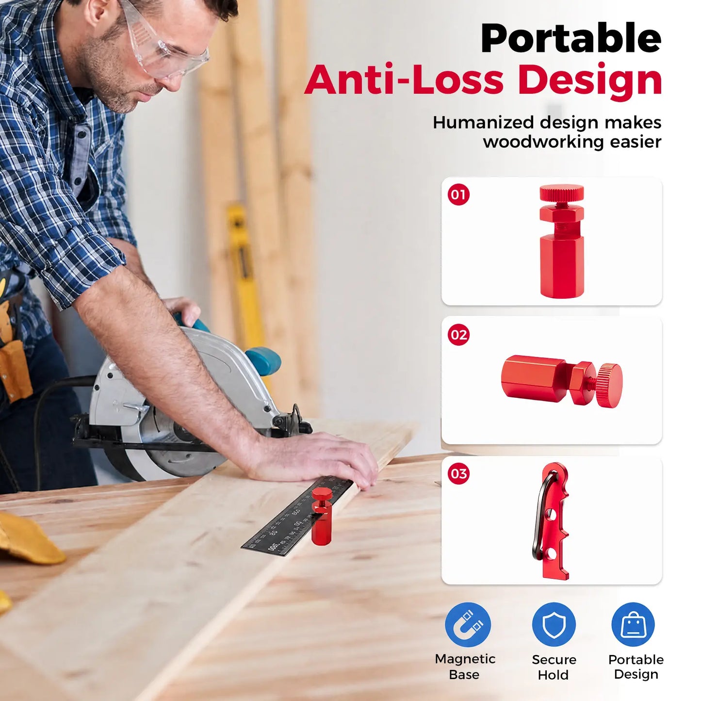 Ultra-Precise Tall Stair Gauges for Framing Squares & Circular Saws