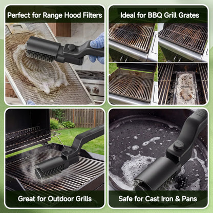 High-Torque Electric BBQ Grill Brush – Blast Away Grate Grease in Seconds!