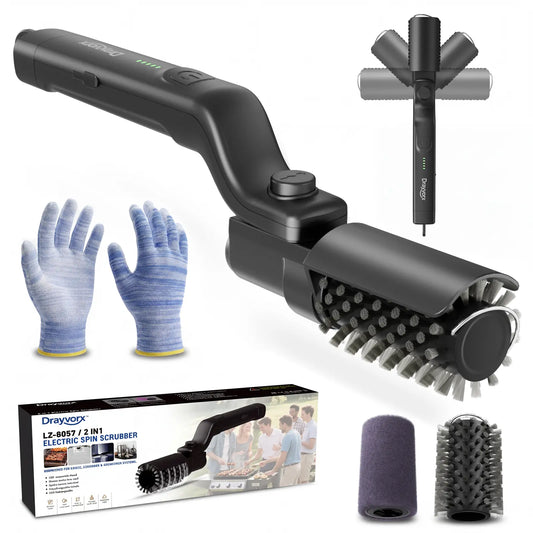 High-Torque Electric BBQ Grill Brush – Blast Away Grate Grease in Seconds!