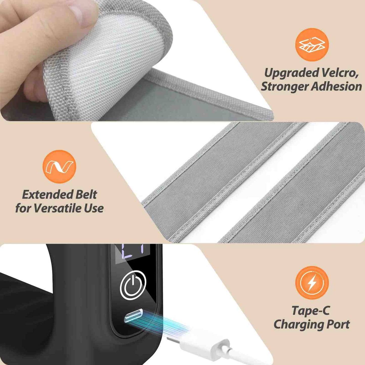 Hands-Free Deep Tissue Massager with Heat