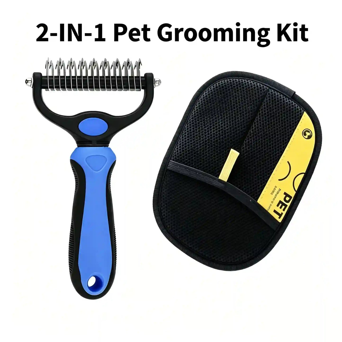 Remove Mats & Loose Hair with the Dual-Sided Pet Grooming Brush