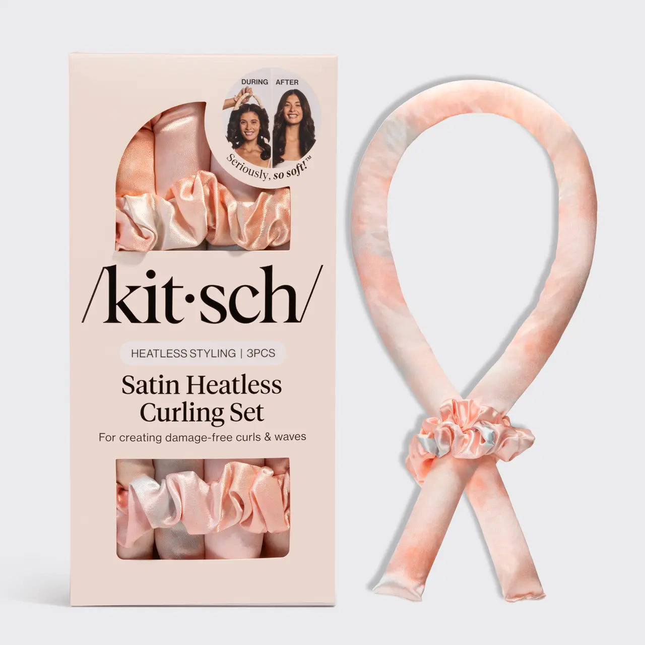Wake Up with Perfect Salon Waves: Heatless Satin Curling Set