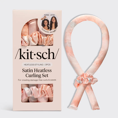 Wake Up with Perfect Salon Waves: Heatless Satin Curling Set
