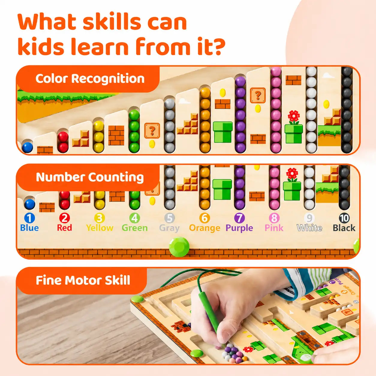 2-in-1 Magnetic Montessori Board