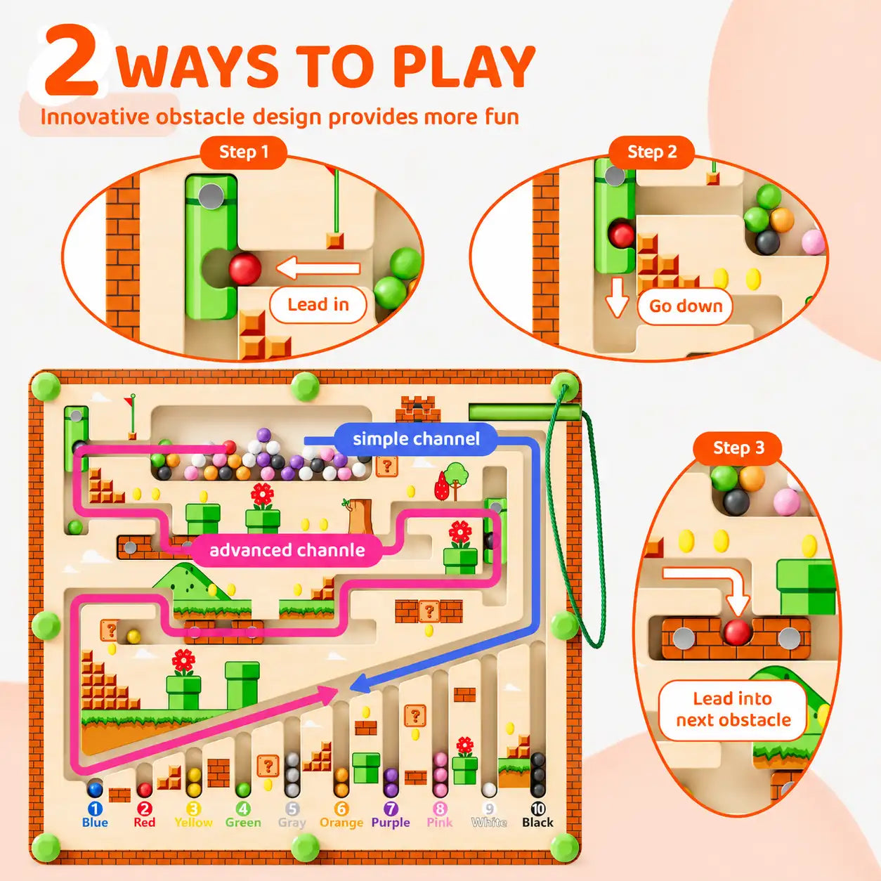 2-in-1 Magnetic Montessori Board
