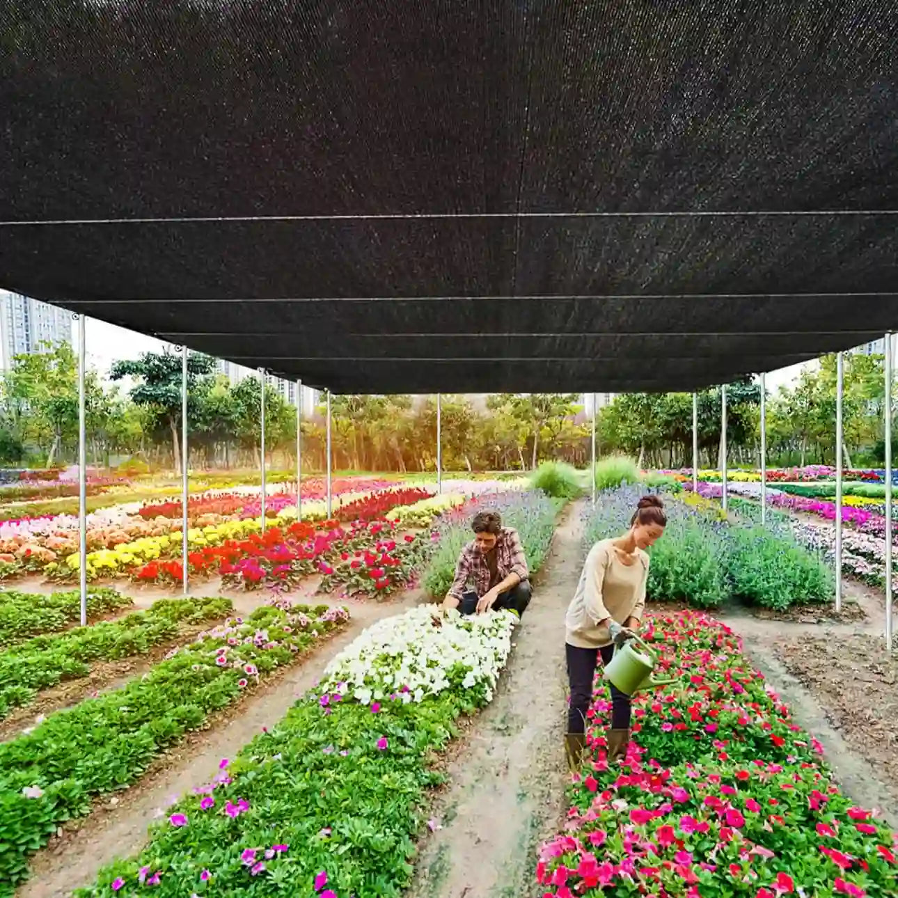 Heavy Duty 90% UV Blocking Sun Shade Sail Mesh Cloth